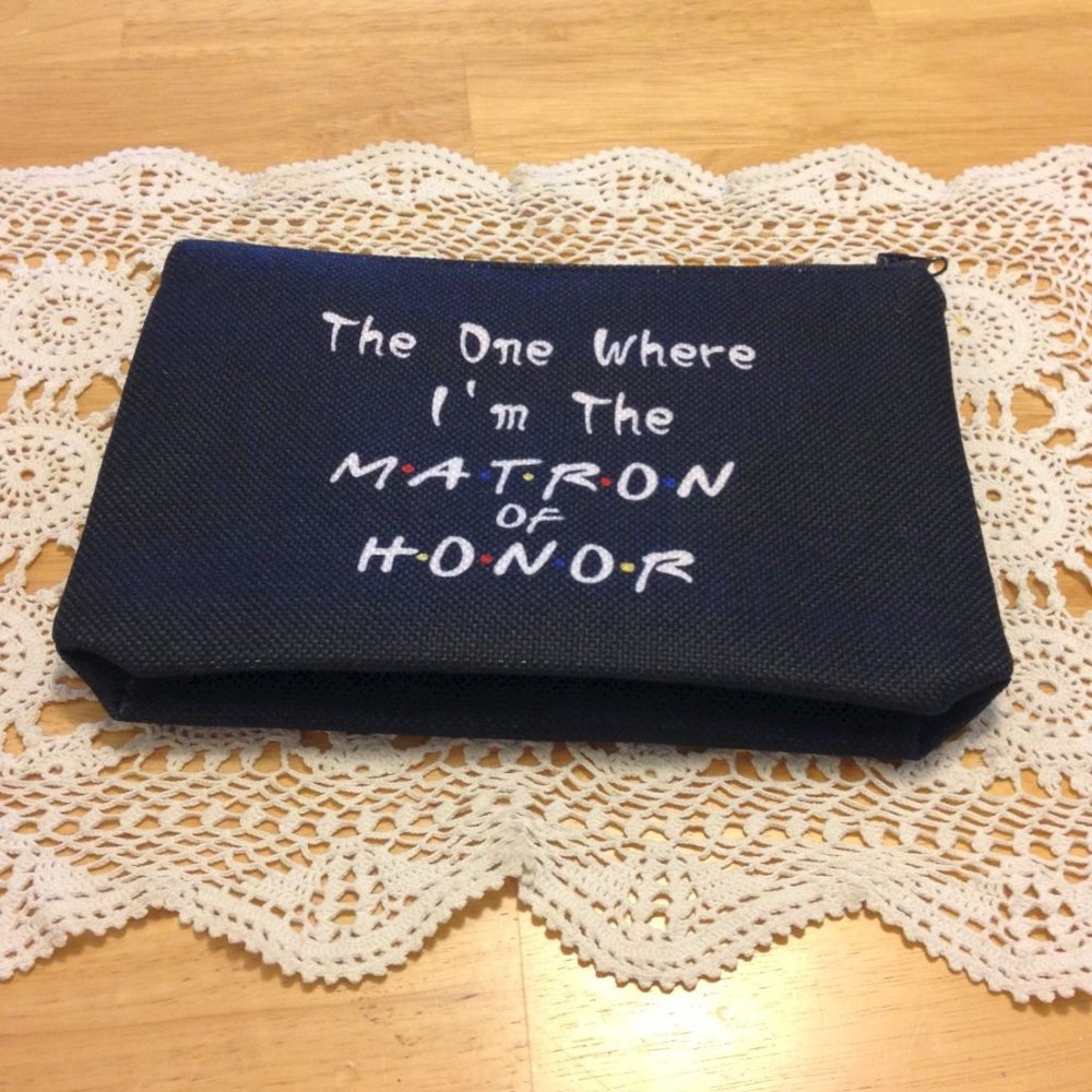 Wedding makeup bag, Matron of Honor, gift idea